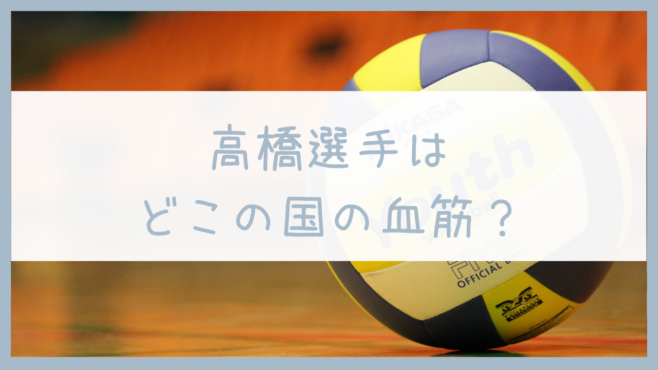 高橋藍はハーフではなくクォーター 国はどこ 母親や従兄弟も美形 ゆるふわミニマリスト